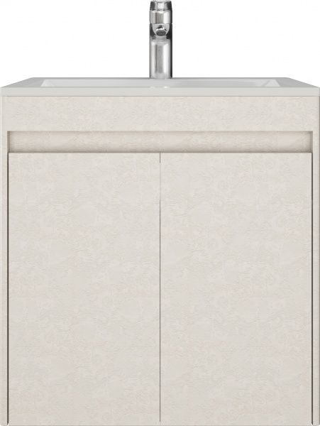 Тумба подвесная Water House Preference N1 60 МДФ цемент миндаль под умыв.Como 60