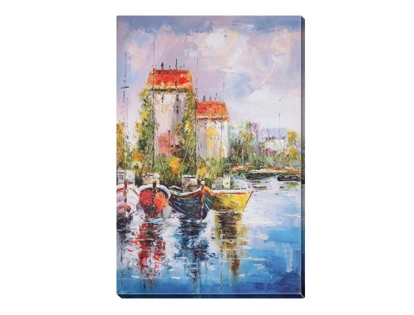 Картина Лодки на берегу 90x60 см SvitArt F-488 