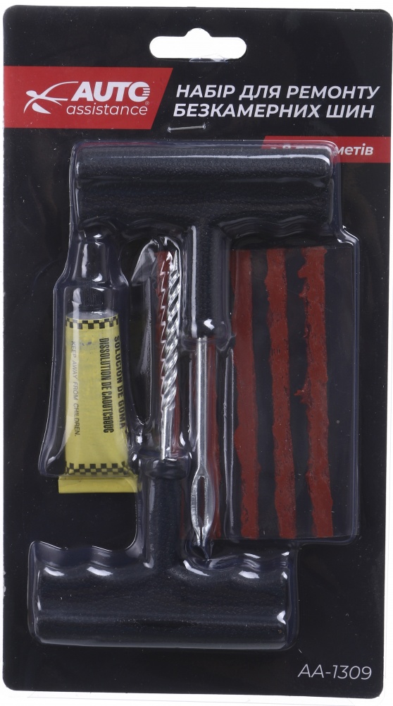 Набор для ремонта бескамерных шин 8 предметов АА-1309 Auto Assistance