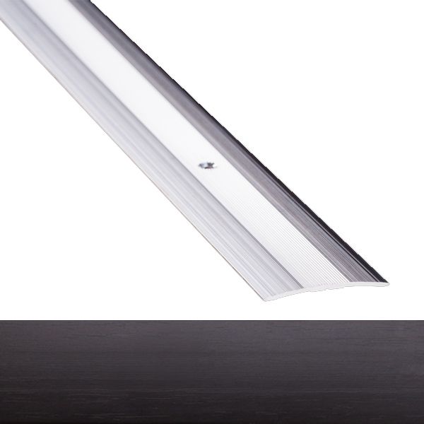 Порожек алюминиевый 1-А Лугалпроф профилированный с отверстиями 3x40x1800 мм дуб венге