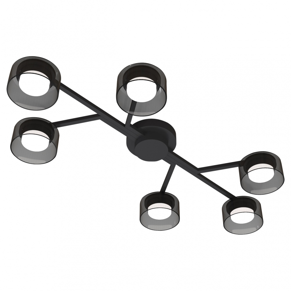Люстра потолочная Hopfen STARK BK 6xGX53 черный