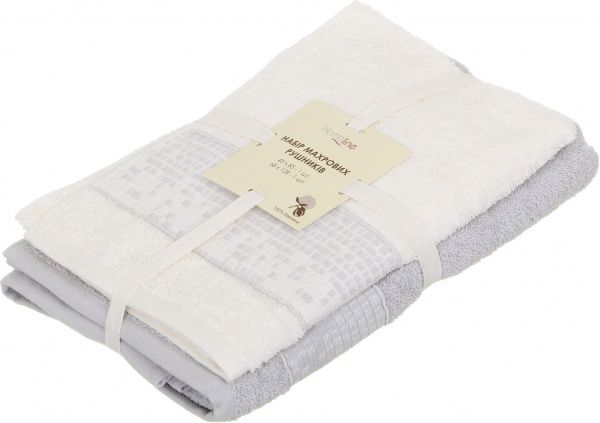 Набір рушників Jazz 2 шт. кремово-сірий Homeline 