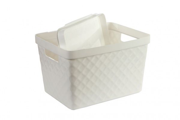 Ящик для зберігання Heidrun 925 Diamond 17,5 л білий 230x360x270 мм