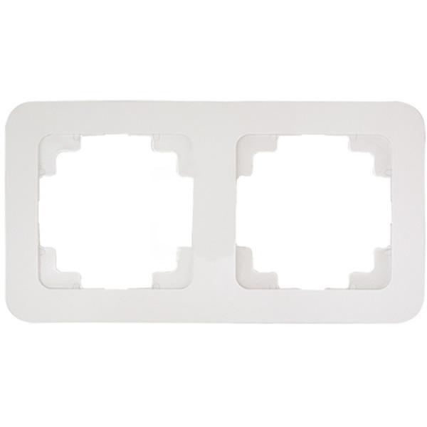 Рамка двухместная Makel Lilium Natural горизонтальная белый 55012