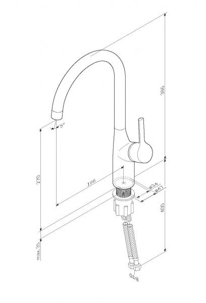 Смеситель для кухни AM.PM F85B07E00 X-Joy S