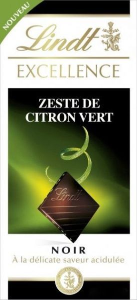 Шоколад LINDT Excellence Zeste De Citron Vert з цедрою лайма 100 г