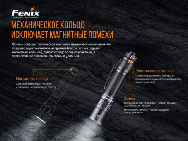 Фонарик Fenix Тактический Ручной PD36TAC