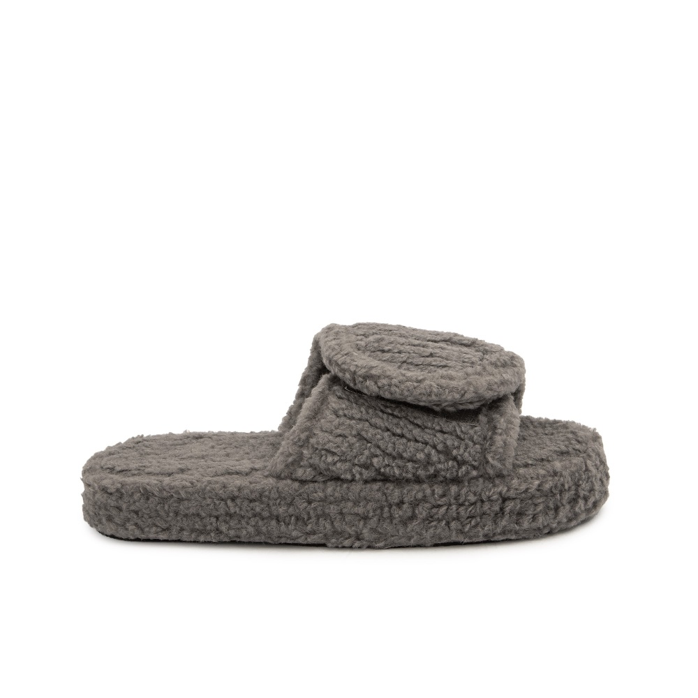 Капці домашні Twins HS фліс/липучка на платформі 12712 р.40 сірий