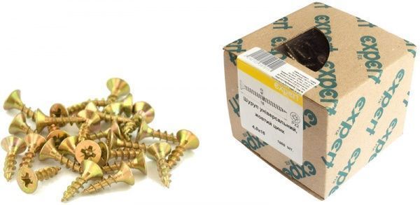 Шуруп универсальный потайная головка ЦЖ 4x16 мм 1000 шт EXPERT FIX