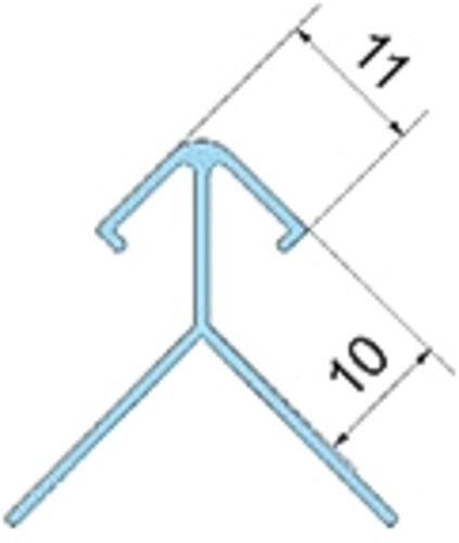 Профіль Броварской алюмінієвий завод гладенький з отворами 28x2700 мм срібло 