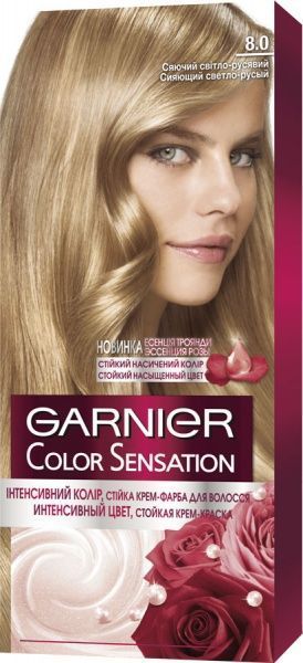Крем-фарба для волосся Garnier Color Sensation №8.0 сяючий світло-русявий 110 мл