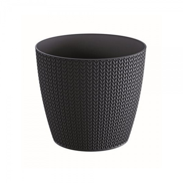 Горшок для цветов Prosperplast WHEATY 160 мм круглый 3,4л антрацит (26231-433) 