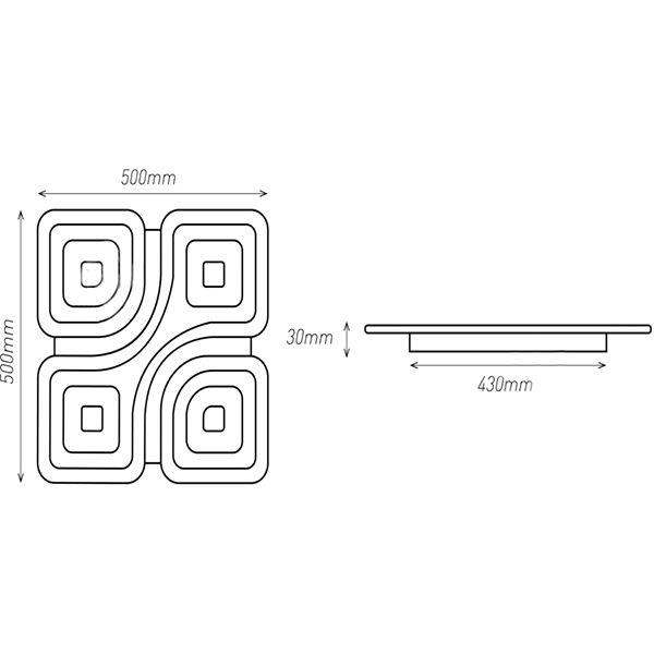 Люстра светодиодная Hopfen Window с пультом ДУ 120 Вт белый 