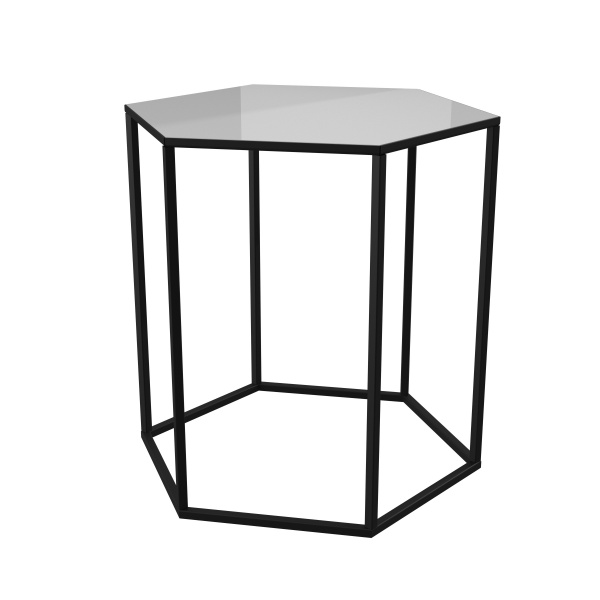 Стол журнальный Тур черный/белый 400x400мм Aqua Rodos 