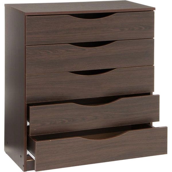 Комод Компанит 5 Э коричневый/венге 