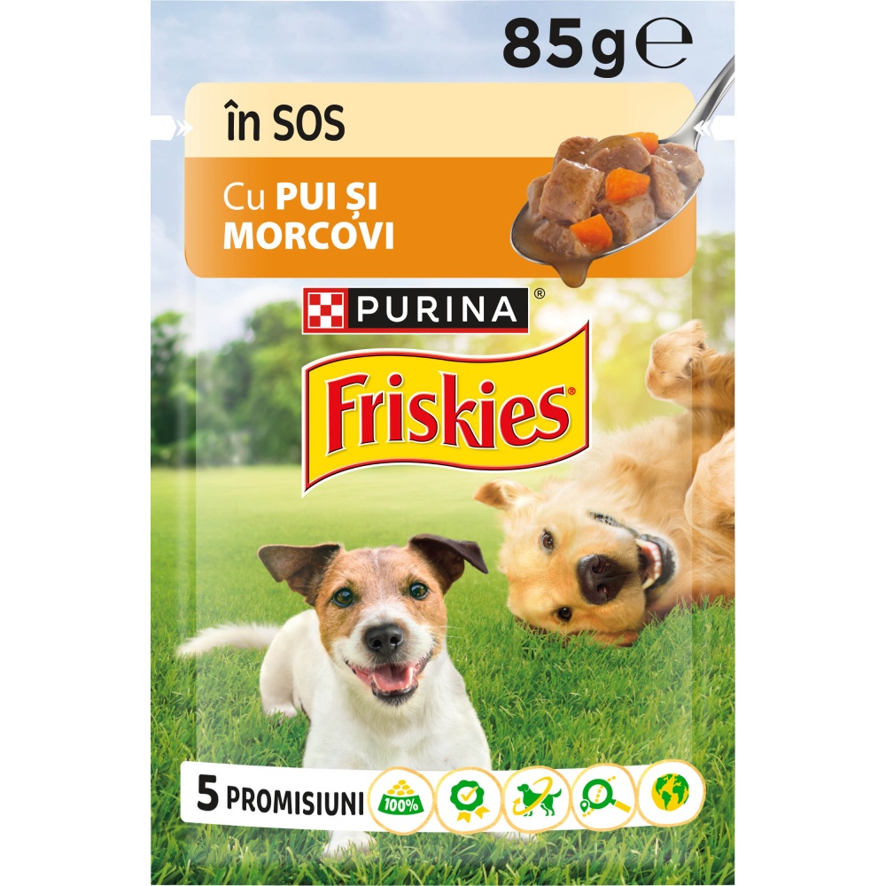 Корм влажный FRISKIES by Purina Adult кусочки в соусе с курицей и морковью 85 г