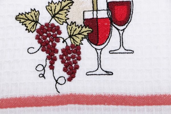 Набір рушників кухонних Wine 2 шт. 40x60 см La Nuit білий 