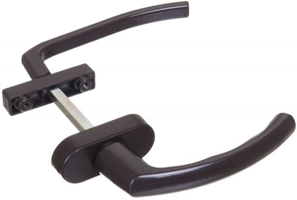 Ручка дверная балконная bhs 1 ral 8019 коричневый