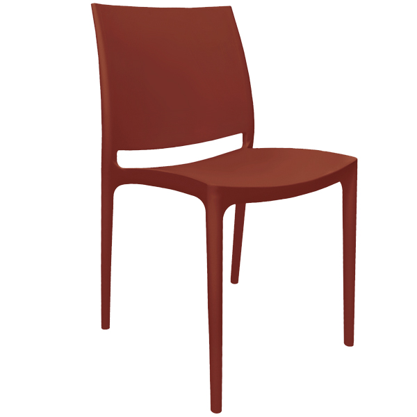 Стул пластиковый Эмма темно-коричневый