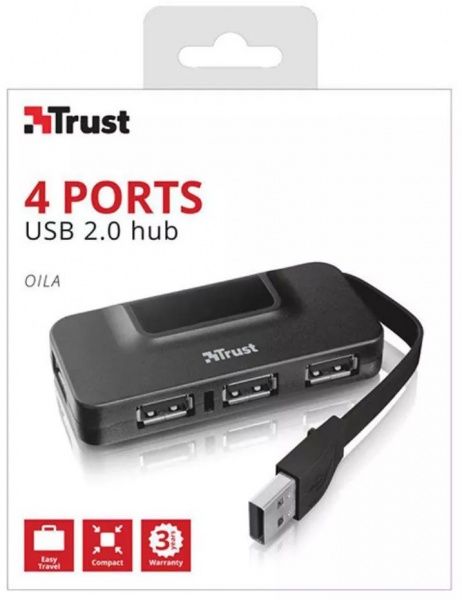 USB-хаб Trust Oila 4 Port USB 2.0 20577