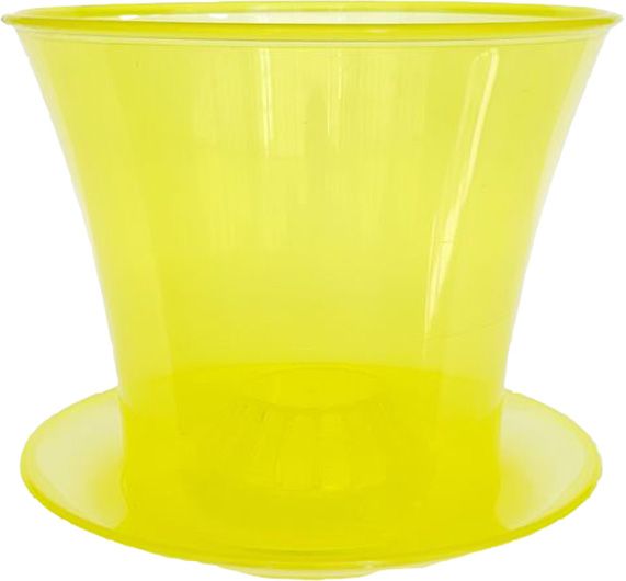Горщик Омела Орхідея Акварель 15 см 1,3 л круглий прозорий жовтий 