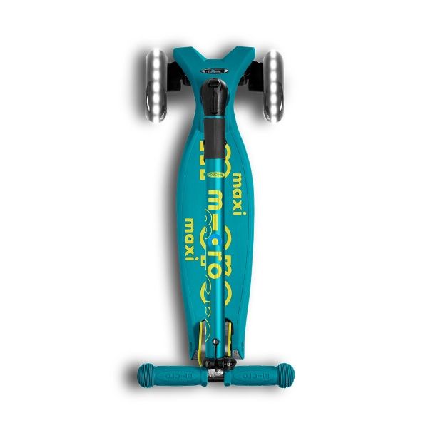 Самокат Micro Maxi Deluxe Foldable LED бірюзовий MMD097 