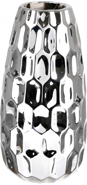 Ваза керамическая Shiny DLP19194E-2 21 см серебряная 