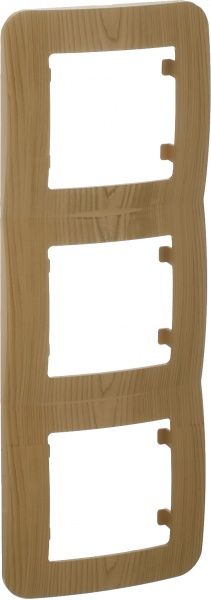 Рамка трехместная Makel Lillium Natural вертикальная дуб