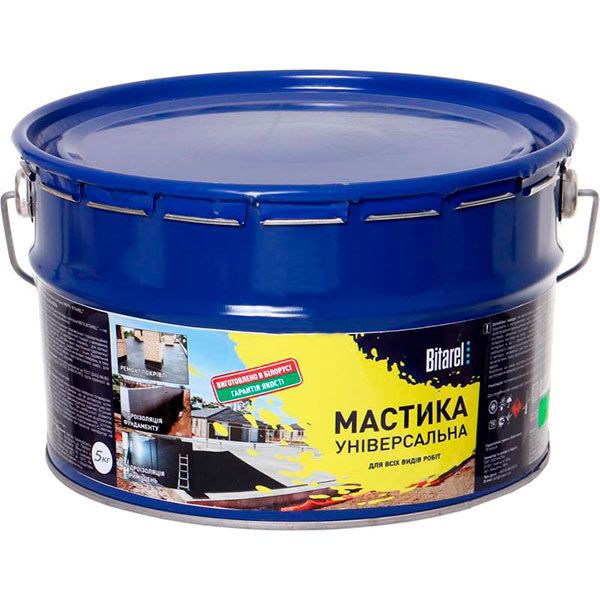 Мастика бітумно-полімерна BITAREL Універсальна 5 кг 5 л