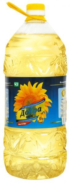 Олія соняшникова Добра олія рафінована 3 л 