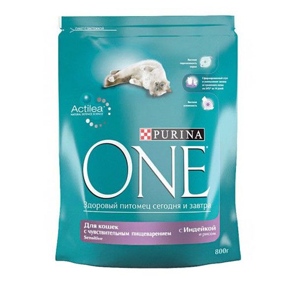 Корм Purina One Sensitive с индейкой и рисом 200 г