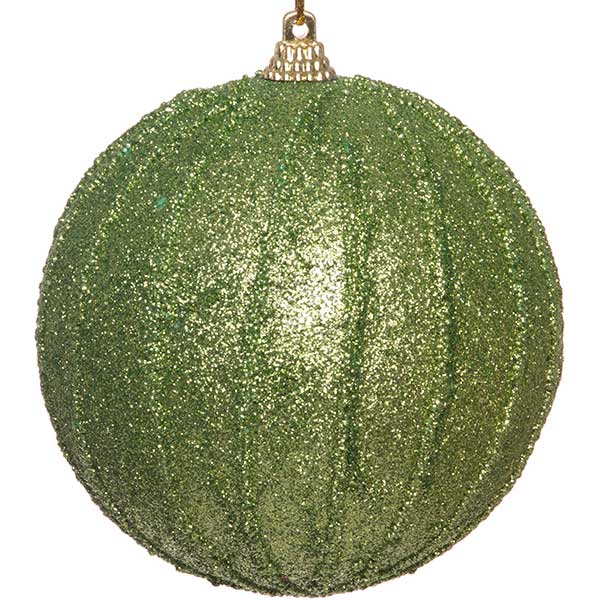 Шарик новогодний Полоска SDA1010GR 100 мм