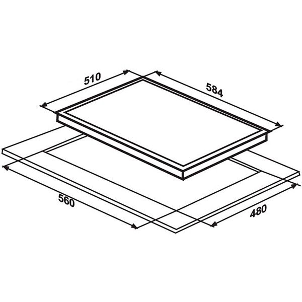 Варочная поверхность газовая Interline TQ 6440 BK/H2