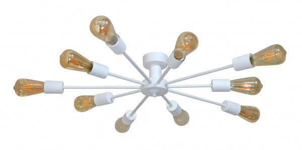 Люстра потолочная Геотон НСБ 02-10х60-912 Мира-10 10x60 Вт E27 белый 48861