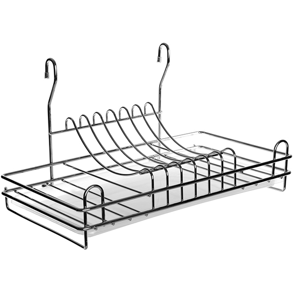 Сушилка на рейлинг  навесная с пластиковым поддоном 435x246x255 мм хром