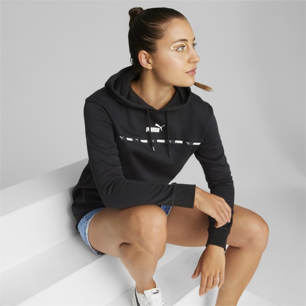 Джемпер Puma POWER TAPE ELONGATED HOODIE FL 84995301 р. XS чорний