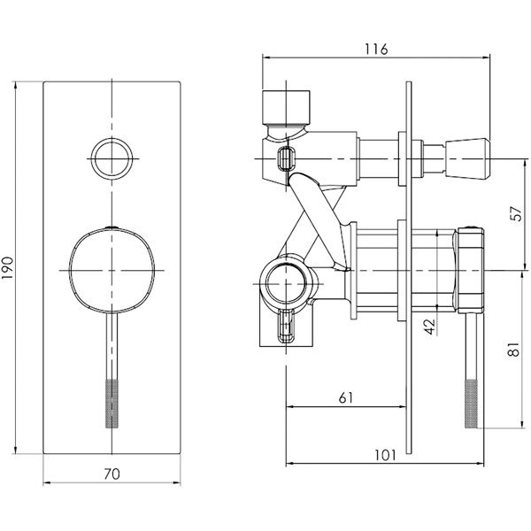 Смеситель для ванны/душа Imprese Brenta ZMK071901041 хром