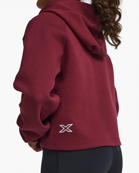 Джемпер 2XU Form Crop Hoodie WR6996a_TRU/WHT р.S червоний