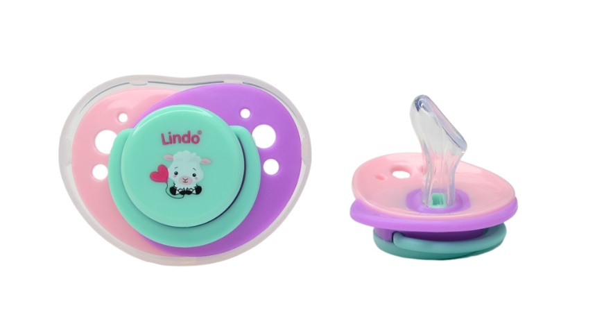 Пустышка Lindo силиконовая с прикусом А 32/12+