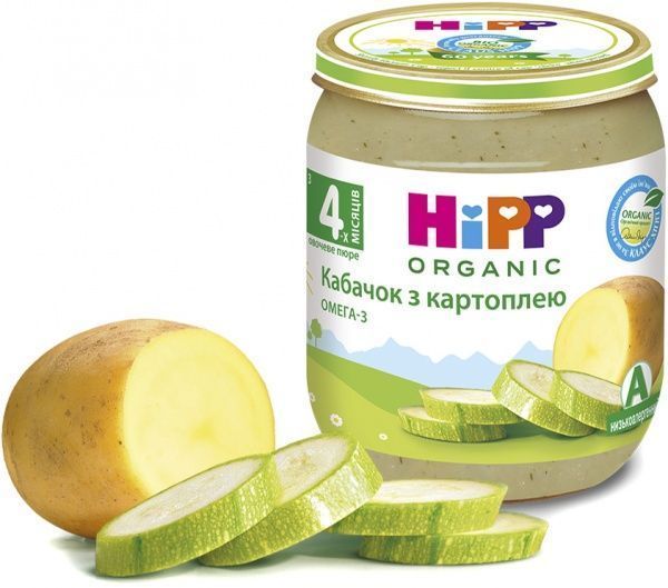 Пюре Hipp Кабачок з картоплею 125 г 9062300108054 