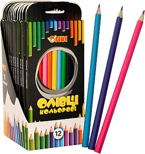 Олівці кольорові 51618-TK (12/288) 12 шт. Тікі