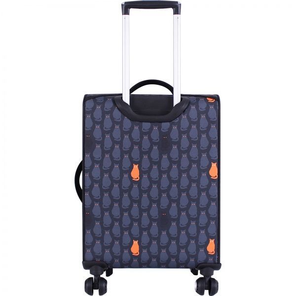 Валіза Bagland Марсель 36 л чорний із малюнком 193 (0037966194) 