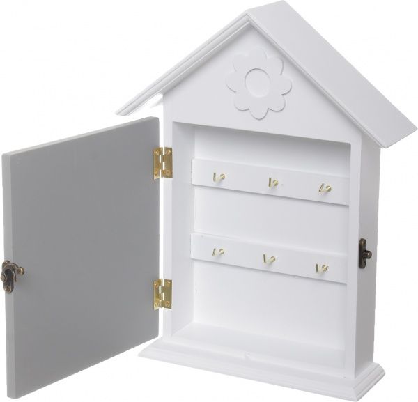 Ключниця на 6 гачків під дерево сіра