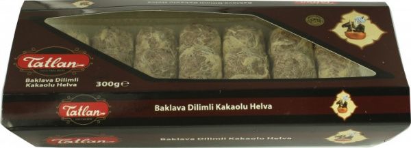 Халва Tatlan Тахинная какао кусочками баклавы 300 г 8695014028014