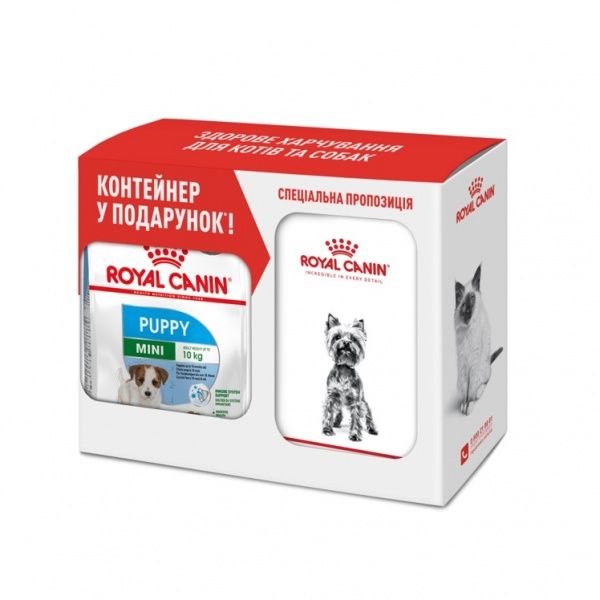 Корм Royal Canin Mini Puppy 2 кг + контейнер для зберігання корму