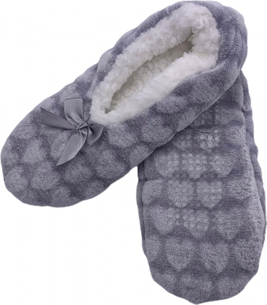 Тапки домашние La Nuit Сердца р. 38/40 серый 
