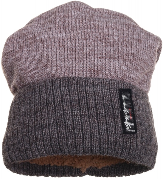 Шапочка детская для мальчика Kraft+ р.48-50 коричневый меланж 1963 