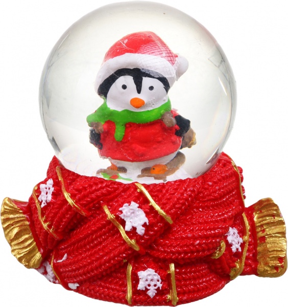 Сувенир новогодний шар снежный JHSD-45-1 светодиодная (LED) 