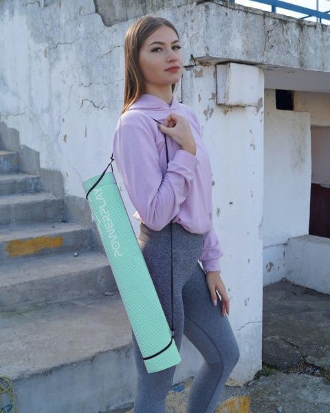 Килимок гімнастичний PowerPlay 4010 м'ятний