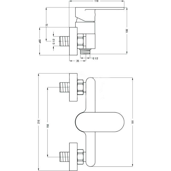 Смеситель для душа Deante Alpina BGA 040M